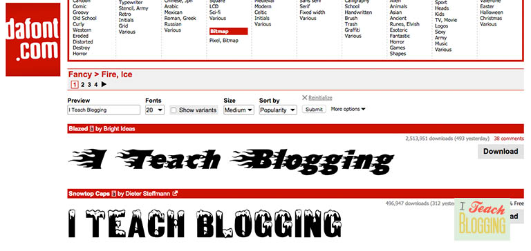 a font resource