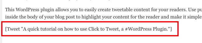 how to use click to tweet for WordPress
