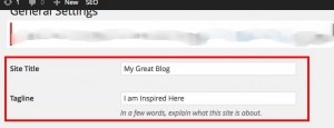 How to change tagline in WordPress