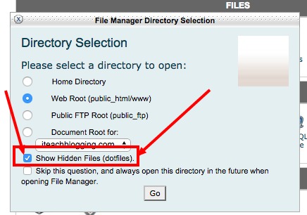 how to add code to .htaccess file from the cPanel