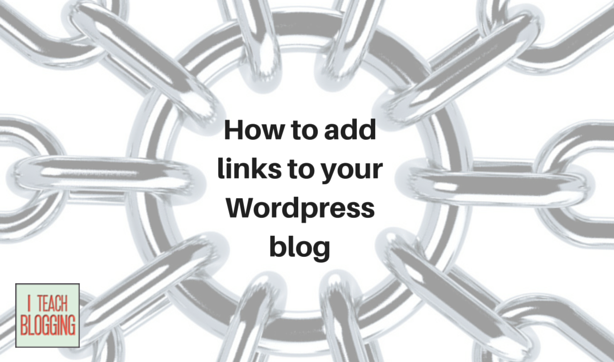 How to add links to your WordPress blog