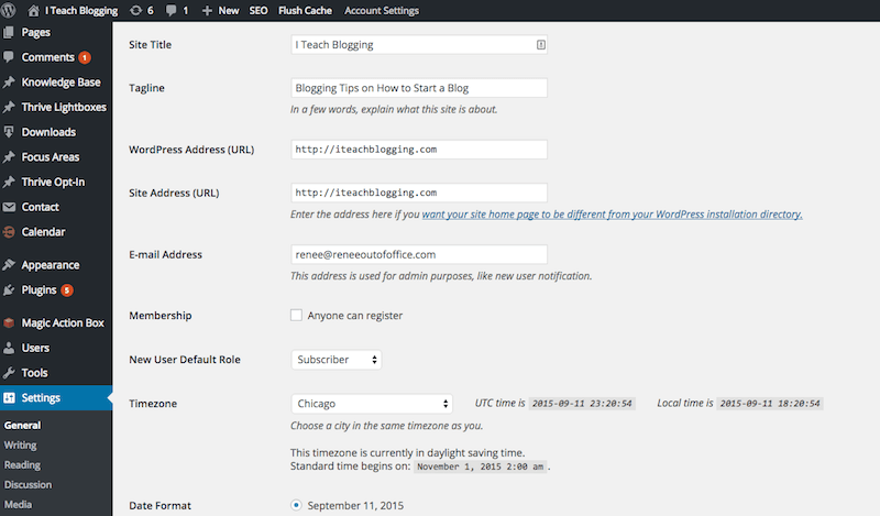 learn how to set WordPress time settings