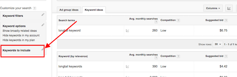 Google Keyword Tool research tips