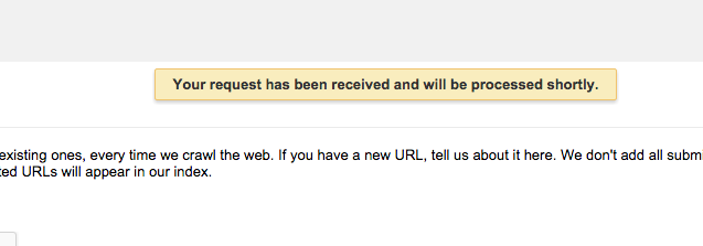 Tips on submitting a url to Google