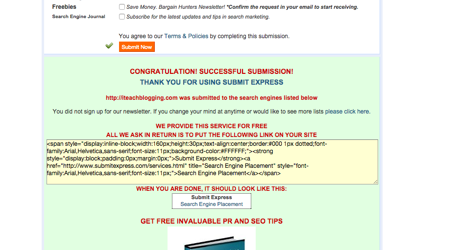 How to use Submit Express Step 4