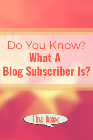 What is a blog subscriber?