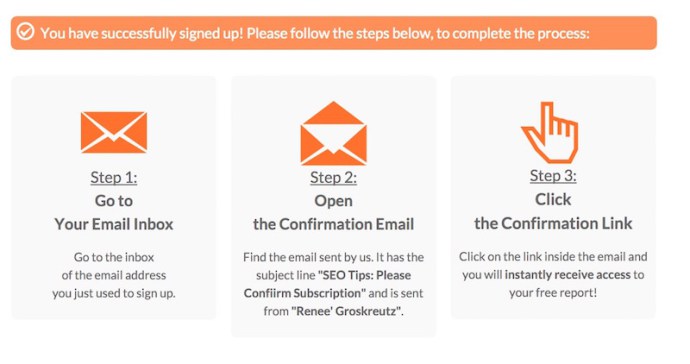 How to create an email optin thank you page