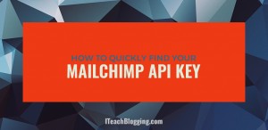 Find MailChimp API Key