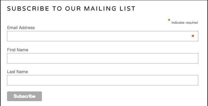 Demo of MailChimp Optin Form