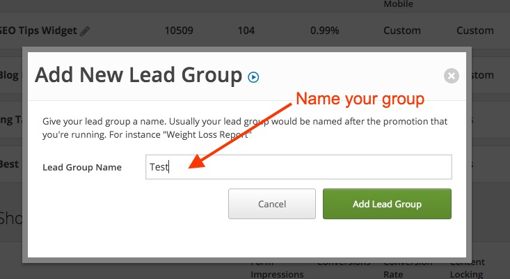 thrive leads create lightbox email popup 2