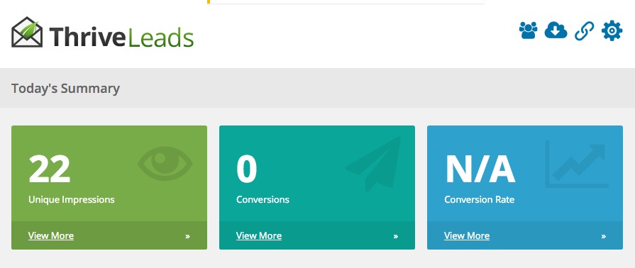 Thrive Leads Dashboard Summary